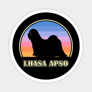 Lhasa Apso Vintage Sunset Dog Magnet